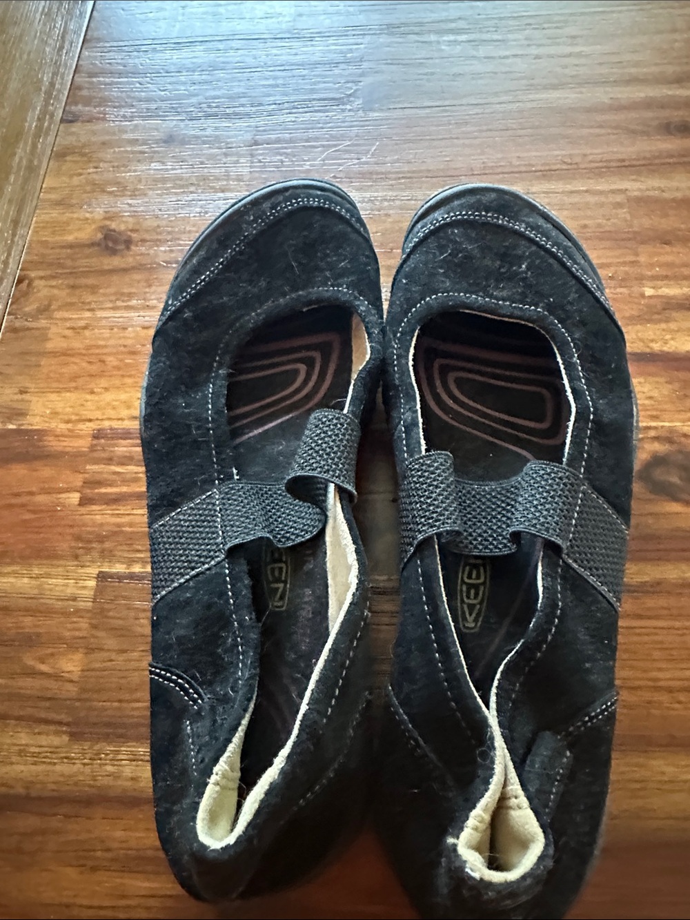 Keen Black Suede Slip-On Flats